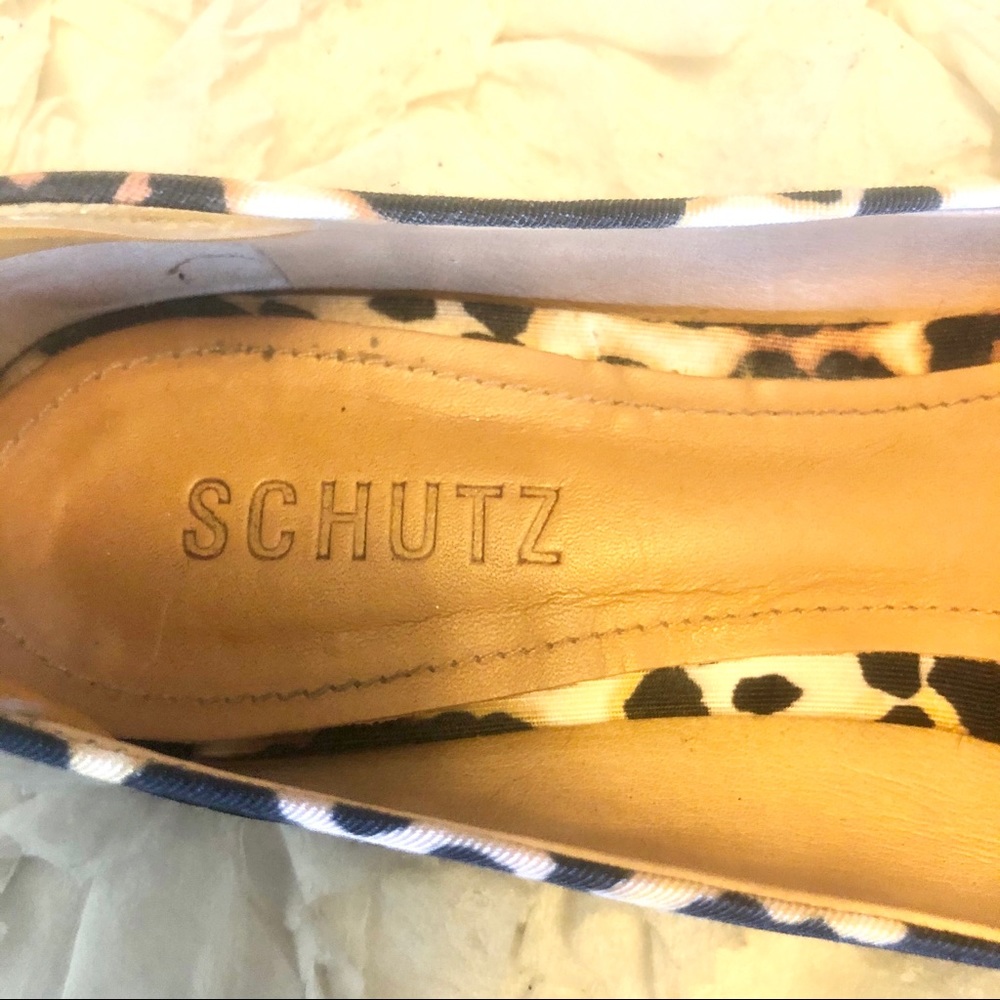 SCHUTZ Leopard Print Stud Flats Size 9 - Picture 4 of 9